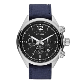 Bracelet de montre Fossil CH2807 Cuir Bleu 22mm